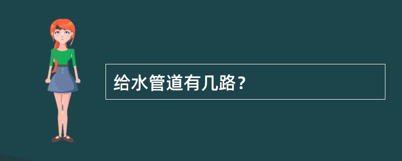 给水管道有几路？