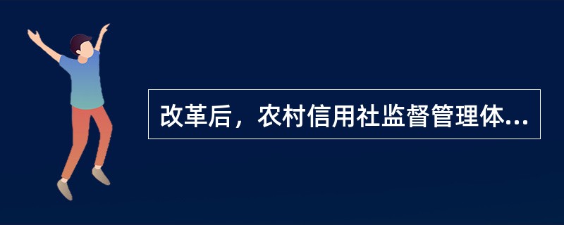 改革后，农村信用社监督管理体制的总体框架是（）