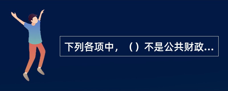 下列各项中，（）不是公共财政的基本特征