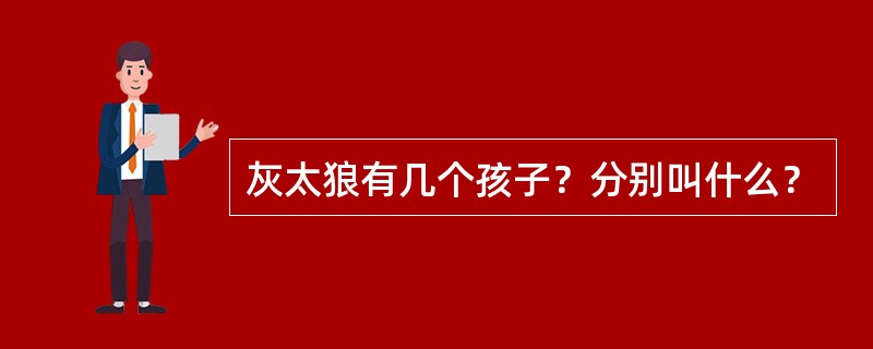 灰太狼有几个孩子？分别叫什么？