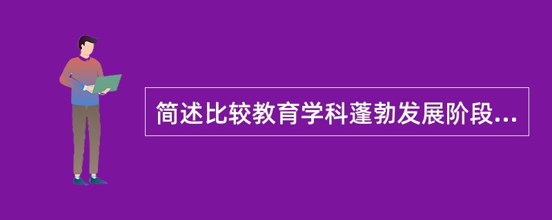 简述比较教育学科蓬勃发展阶段的主要表现。