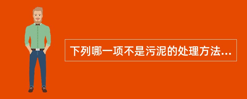 下列哪一项不是污泥的处理方法（）。