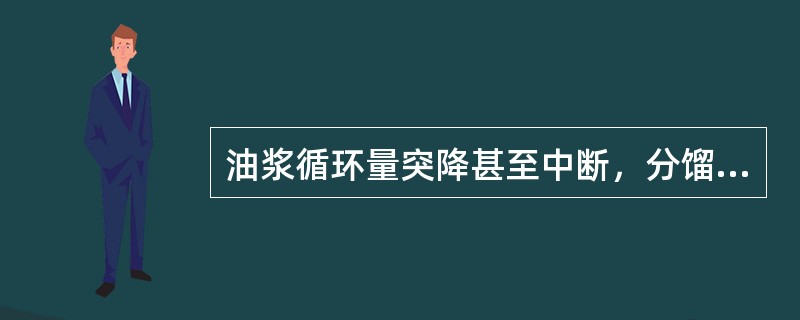 油浆循环量突降甚至中断，分馏塔底温度超高会造成（）；油气大量携带催化剂粉尘会造成