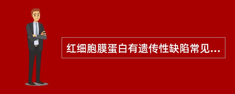 红细胞膜蛋白有遗传性缺陷常见的有（）