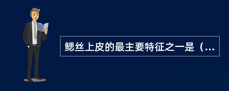 鳃丝上皮的最主要特征之一是（）的存在。