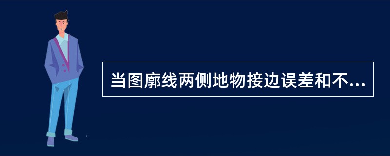当图廓线两侧地物接边误差和不明显地物接边误差分别小于图上（）时，可双方改正一半进