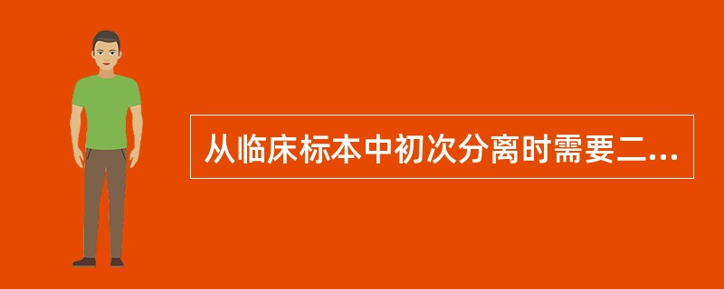 从临床标本中初次分离时需要二氧化碳环境的是（）