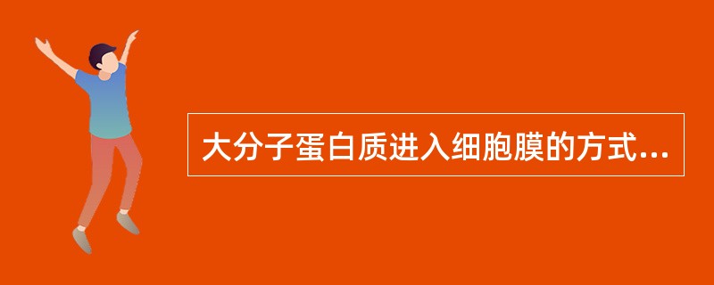 大分子蛋白质进入细胞膜的方式是（）