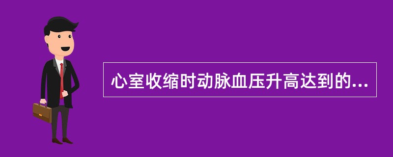 心室收缩时动脉血压升高达到的最高值是（）。