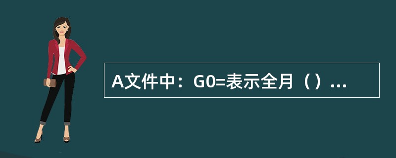 A文件中：G0=表示全月（）电线积冰现象出现。