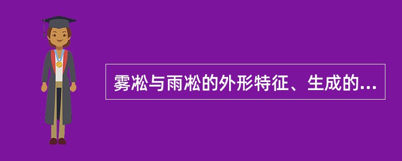 雾凇与雨凇的外形特征、生成的条件有何区别？