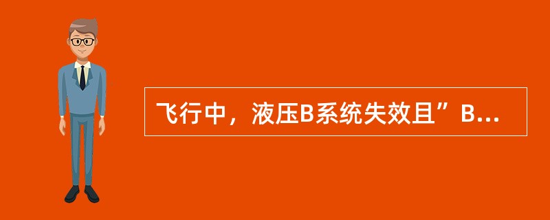 飞行中，液压B系统失效且”B飞行操纵”电门仍在”ON”位时，偏航阻尼器电门和”偏