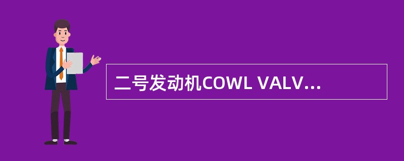 二号发动机COWL VALVE OPEN灯明亮说明此发动机整流罩防冰活门：（）.
