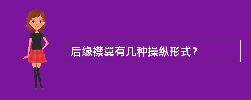 后缘襟翼有几种操纵形式？