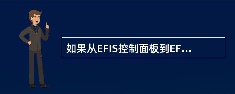 如果从EFIS控制面板到EFIS符号发生器的方式选择数据故障，则EHSI显示工作