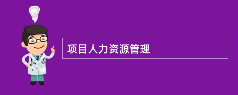 项目人力资源管理
