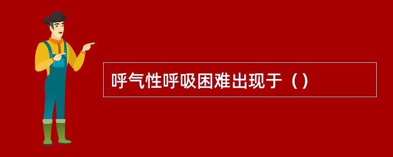 呼气性呼吸困难出现于（）