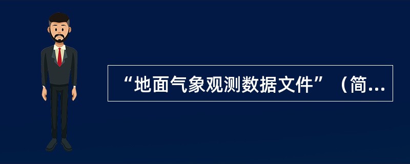 “地面气象观测数据文件”（简称A文件）为文本文件，A文件由台站参数、观测数据、质