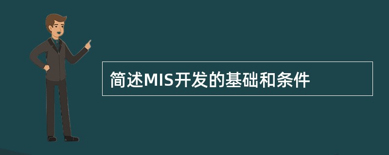 简述MIS开发的基础和条件