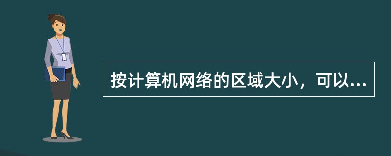 按计算机网络的区域大小，可以把网络分为（）。
