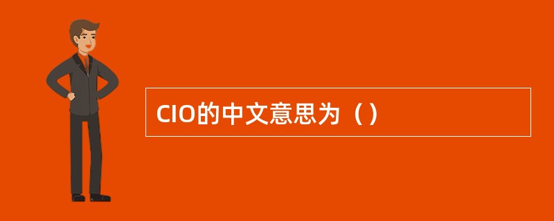 CIO的中文意思为（）