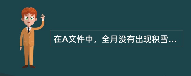 在A文件中，全月没有出现积雪，积雪要素的指示码和方式位为（）。