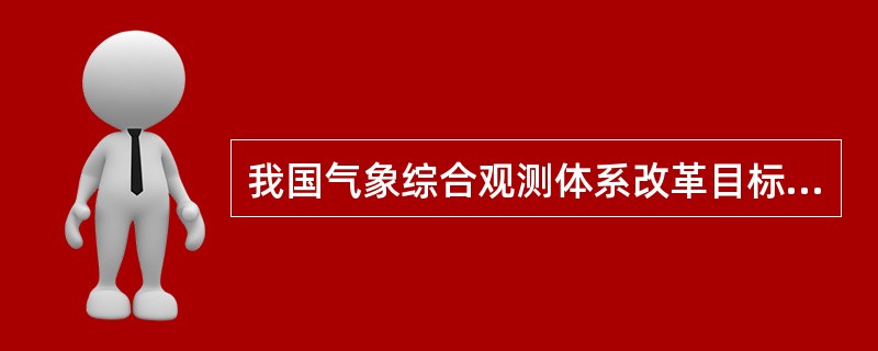 我国气象综合观测体系改革目标，到2010年基本形成以天基、空基及地基探测网为骨干
