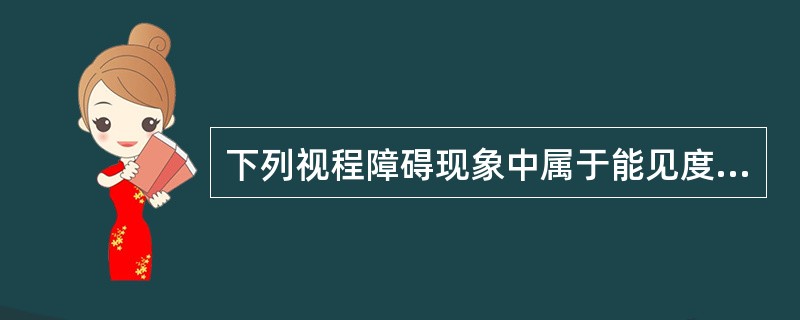 下列视程障碍现象中属于能见度没有下限的有（）。