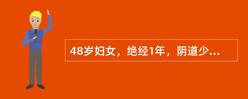 48岁妇女，绝经1年，阴道少许接触出血，查：子宫颈中度糜烂，宫体稍小，子宫颈刮片