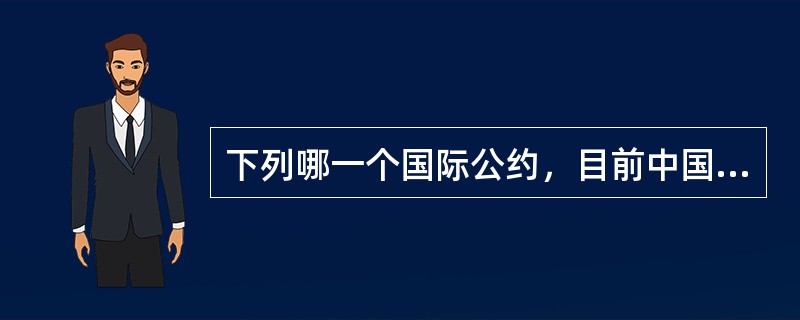 下列哪一个国际公约，目前中国尚未加入？（）