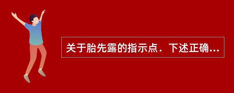关于胎先露的指示点．下述正确的是（）。