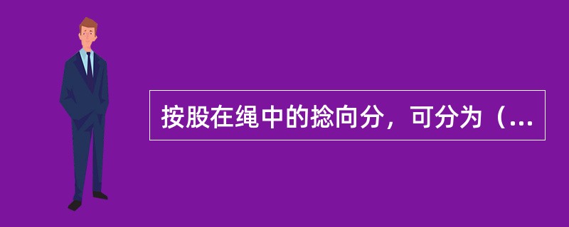 按股在绳中的捻向分，可分为（）捻钢绳、（）捻钢绳、互捻钢绳。