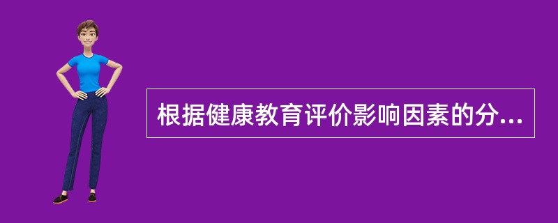 根据健康教育评价影响因素的分类，评定错误属于（）