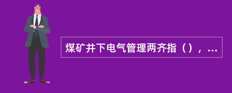 煤矿井下电气管理两齐指（），（）。