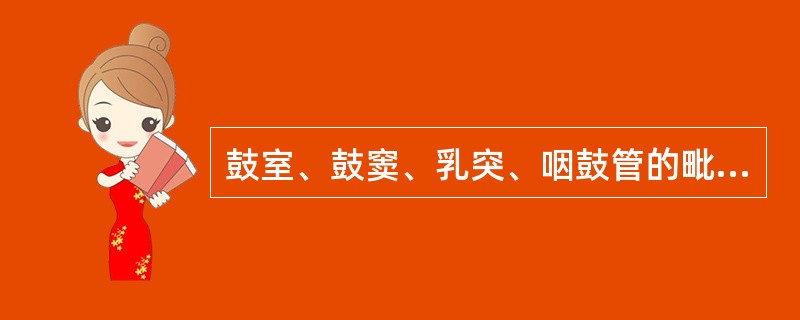 鼓室、鼓窦、乳突、咽鼓管的毗邻关系。