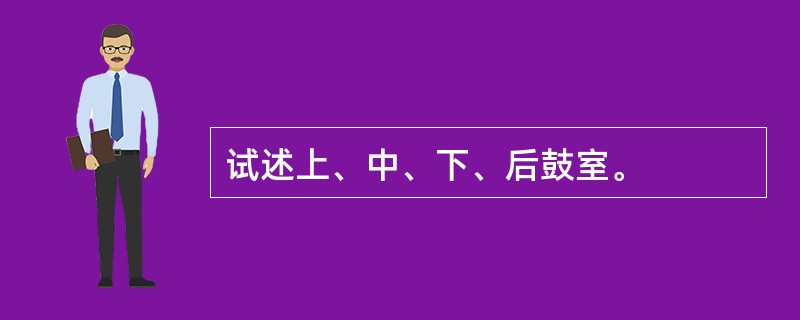 试述上、中、下、后鼓室。