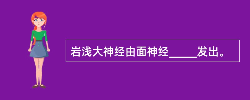 岩浅大神经由面神经_____发出。