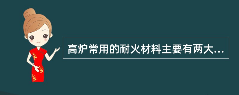 高炉常用的耐火材料主要有两大类：（）耐火材料和碳质耐火材料。