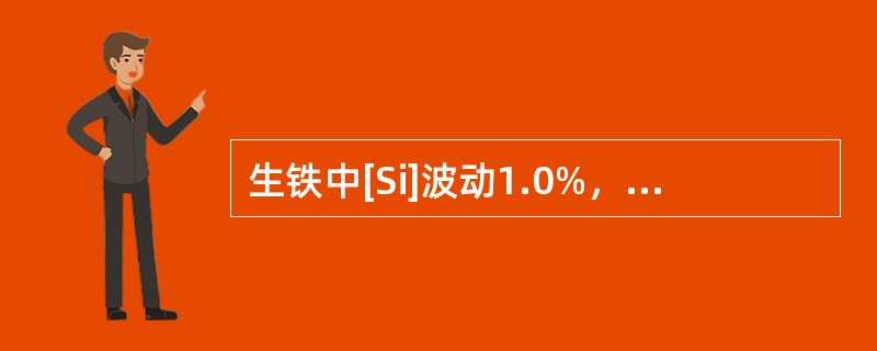 生铁中[Si]波动1.0%，影响焦比为（）。