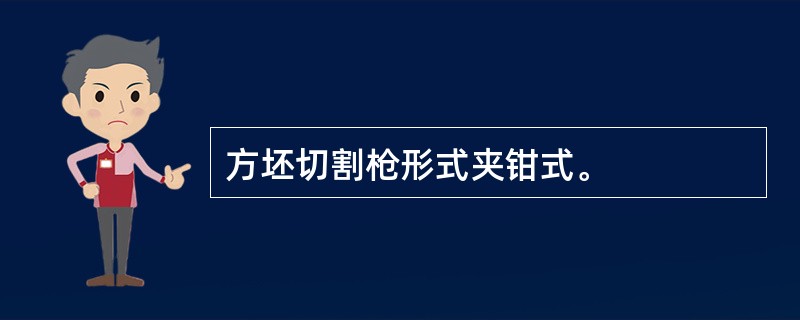 方坯切割枪形式夹钳式。