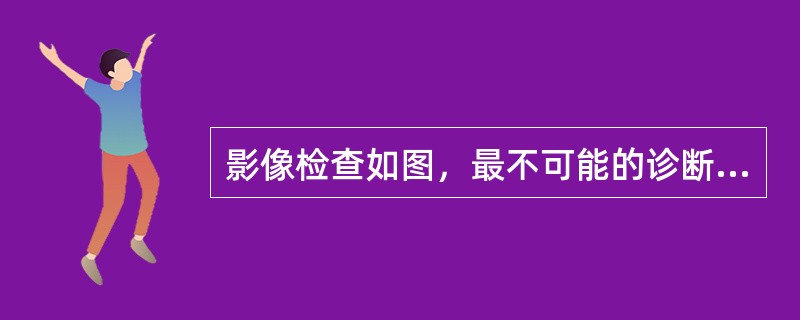 影像检查如图，最不可能的诊断是()