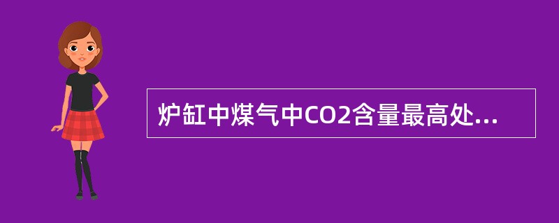 炉缸中煤气中CO2含量最高处其煤气温度（）。