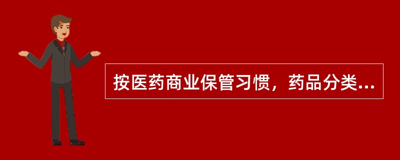 按医药商业保管习惯，药品分类陈列和储存时按剂型应分为（）四大类。