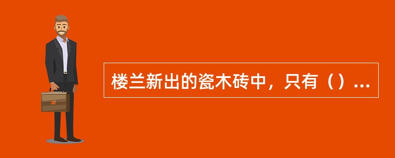 楼兰新出的瓷木砖中，只有（）是半抛产品。