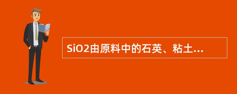 SiO2由原料中的石英、粘土及长石引入，系酸性氧化物，是瓷坯中的主要化学成份。