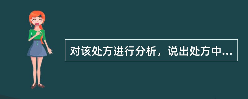 对该处方进行分析，说出处方中缩写的含义，看其结构是否完整，诊断与用药是否相符，是