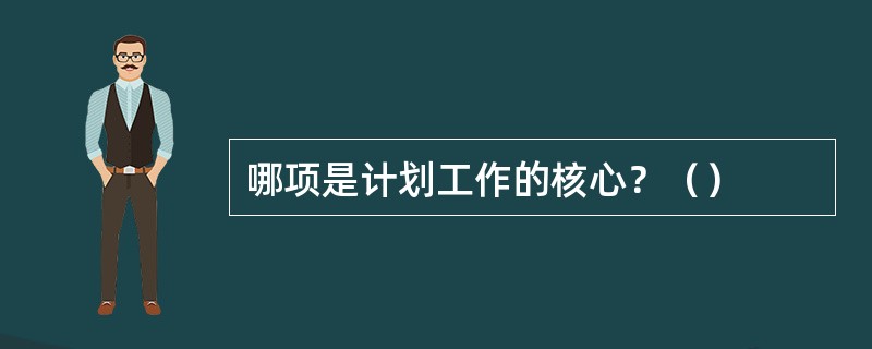 哪项是计划工作的核心？（）
