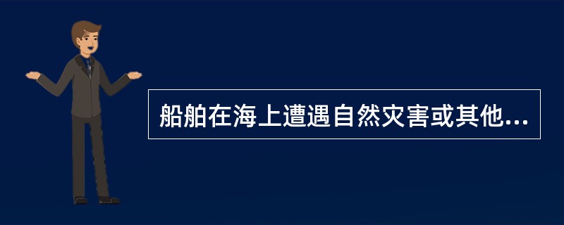 船舶在海上遭遇自然灾害或其他意外事故所造成的灾难称为船舶遇险。（）