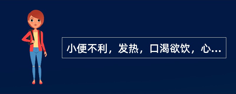 小便不利，发热，口渴欲饮，心烦不寐，治疗应选用（）小便不利，头痛发热，烦渴引饮，