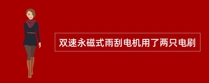 双速永磁式雨刮电机用了两只电刷